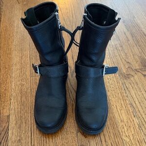 Polo by Ralph Lauren Black Leather Ankle Boots